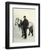 'Dr. Wilson and Pony 'Nobby', c1911, (1913)-Herbert Ponting-Framed Photographic Print