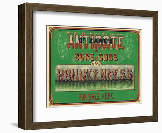 Dr. Zane’s Antidote, c. 1864-Vintage Reproduction-Framed Art Print