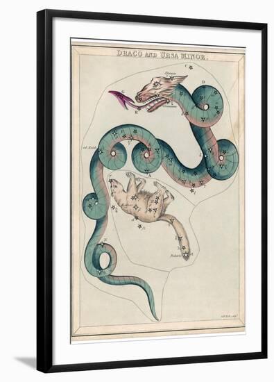 Draco and Ursa Minor Constellation-Sidney Hall-Framed Photographic Print