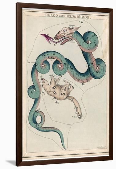 Draco and Ursa Minor Constellation-Sidney Hall-Framed Photographic Print