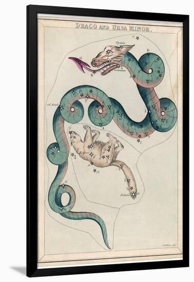 Draco and Ursa Minor Constellation-Sidney Hall-Framed Photographic Print