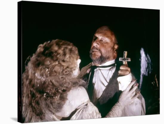 Dracula by JohnBadham with Janine Duvitski and Donald Pleasence, 1979 (photo)-null-Stretched Canvas