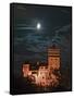 Dracula Castle at Night, Bran Castle, Transylvania, Romania-Russell Young-Framed Stretched Canvas