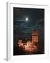 Dracula Castle at Night, Bran Castle, Transylvania, Romania-Russell Young-Framed Photographic Print