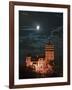 Dracula Castle at Night, Bran Castle, Transylvania, Romania-Russell Young-Framed Photographic Print