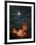 Dracula Castle at Night, Bran Castle, Transylvania, Romania-Russell Young-Framed Photographic Print