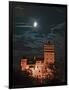 Dracula Castle at Night, Bran Castle, Transylvania, Romania-Russell Young-Framed Photographic Print