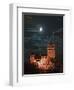 Dracula Castle at Night, Bran Castle, Transylvania, Romania-Russell Young-Framed Photographic Print