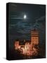 Dracula Castle at Night, Bran Castle, Transylvania, Romania-Russell Young-Stretched Canvas