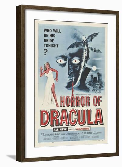 Dracula, Directed by Terence Fisher, 1958-null-Framed Giclee Print