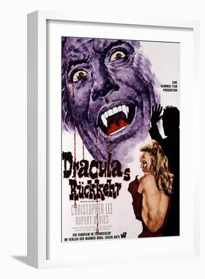 Dracula Has Risen from the Grave, Christopher Lee, Veronica Carlson, 1968-null-Framed Art Print