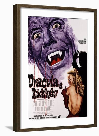 Dracula Has Risen from the Grave, Christopher Lee, Veronica Carlson, 1968-null-Framed Art Print
