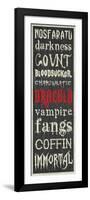 Dracula Sign-Erin Clark-Framed Premium Giclee Print