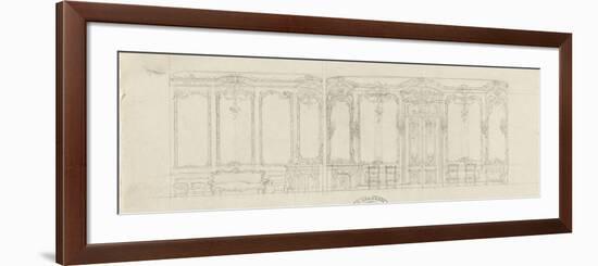 Draft 2 Panels of Rococo Trim with Corner Fireplace-Antoine Zoegger-Framed Premium Giclee Print