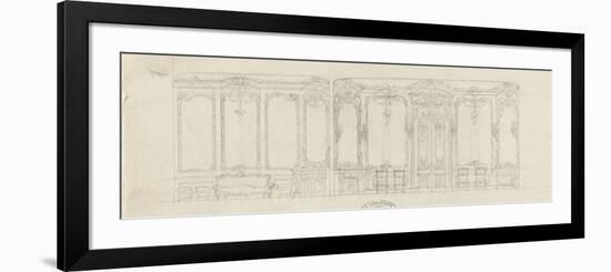 Draft 2 Panels of Rococo Trim with Corner Fireplace-Antoine Zoegger-Framed Premium Giclee Print