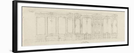 Draft 2 Panels of Rococo Trim with Corner Fireplace-Antoine Zoegger-Framed Premium Giclee Print