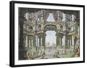 Draft for the Stage Design of Didone Abbandonata by Pietro Metastasio. Dresden 1742-Giuseppe Bibiena-Framed Giclee Print