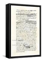 Draft of the Declaration of Independence in Jefferson's Handwriting, Page 1-null-Framed Stretched Canvas