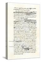 Draft of the Declaration of Independence in Jefferson's Handwriting, Page 1-null-Stretched Canvas