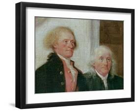 Drafting the Declaration of Independence, 28th June 1776, Detail of Thomas Jefferson (1743-1826)…-John Trumbull-Framed Giclee Print
