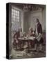Drafting the Declaration of Independence-Jean Leon Gerome Ferris-Stretched Canvas