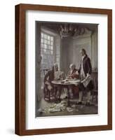 Drafting the Declaration of Independence-Jean Leon Gerome Ferris-Framed Giclee Print