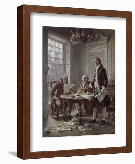 Drafting the Declaration of Independence-Jean Leon Gerome Ferris-Framed Giclee Print