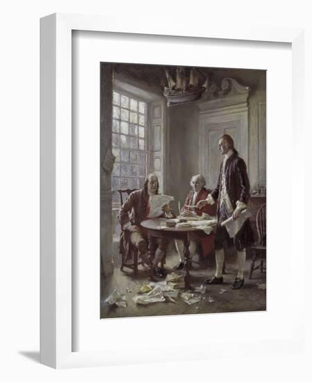 Drafting the Declaration of Independence-Jean Leon Gerome Ferris-Framed Giclee Print