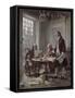 Drafting the Declaration of Independence-Jean Leon Gerome Ferris-Framed Stretched Canvas