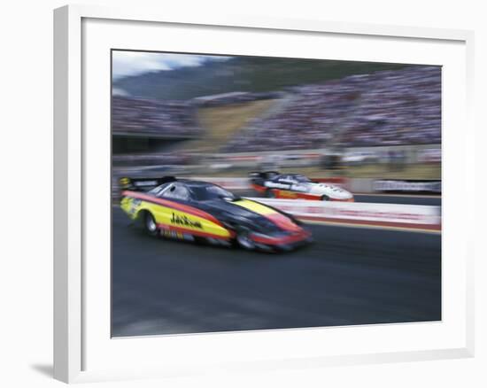 Drag Racing, Denver, Colorado, USA-null-Framed Photographic Print