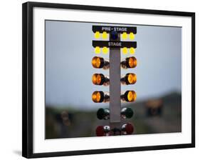 Drag Racing Starting Christmas Lights-null-Framed Photographic Print