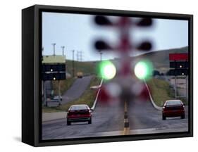 Drag Racing Starting Lights-null-Framed Stretched Canvas