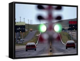 Drag Racing Starting Lights-null-Framed Stretched Canvas