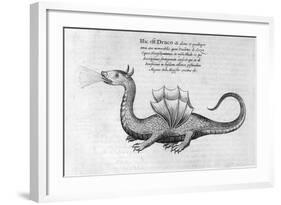 Dragon, 1678-Athanasius Kircher-Framed Giclee Print