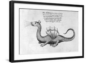 Dragon, 1678-Athanasius Kircher-Framed Giclee Print