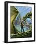 Dragon And Castle-FlyLand Designs-Framed Giclee Print