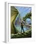 Dragon And Castle-FlyLand Designs-Framed Giclee Print