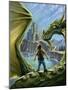 Dragon And Castle-FlyLand Designs-Mounted Giclee Print