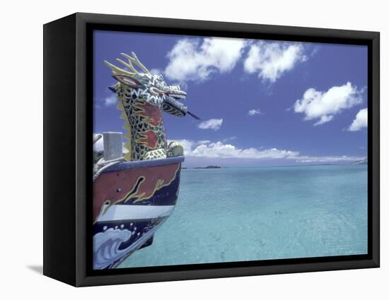 Dragon Boat, Okinawa, Japan-Dave Bartruff-Framed Stretched Canvas