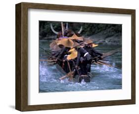 Dragon Boat Race at Miao People's Festival, China-Keren Su-Framed Photographic Print