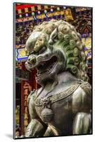 Dragon Bronze Statue Summer Palace Ornate Roof, Beijing, China-William Perry-Mounted Photographic Print