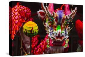 Dragon Dance Celebrating Chinese New Year in China Town, Manila, Philippines-Keren Su-Stretched Canvas