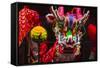 Dragon Dance Celebrating Chinese New Year in China Town, Manila, Philippines-Keren Su-Framed Stretched Canvas