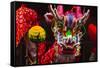 Dragon Dance Celebrating Chinese New Year in China Town, Manila, Philippines-Keren Su-Framed Stretched Canvas