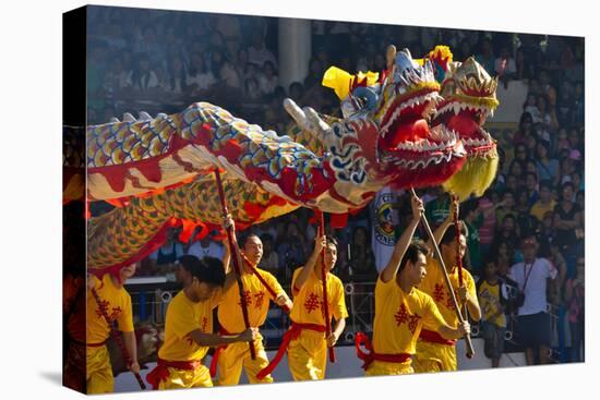 Dragon Dance Performance Celebrating Chinese New Year, City of Iloilo, Philippines-Keren Su-Stretched Canvas