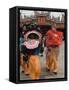 Dragon Dance Performers, Sunday Morning Festival Celebrations, Shengmu Temple, Luerhmen-Christian Kober-Framed Stretched Canvas