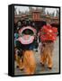 Dragon Dance Performers, Sunday Morning Festival Celebrations, Shengmu Temple, Luerhmen-Christian Kober-Framed Stretched Canvas