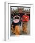 Dragon Dance Performers, Sunday Morning Festival Celebrations, Shengmu Temple, Luerhmen-Christian Kober-Framed Photographic Print