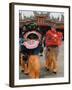 Dragon Dance Performers, Sunday Morning Festival Celebrations, Shengmu Temple, Luerhmen-Christian Kober-Framed Photographic Print