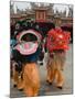 Dragon Dance Performers, Sunday Morning Festival Celebrations, Shengmu Temple, Luerhmen-Christian Kober-Mounted Photographic Print